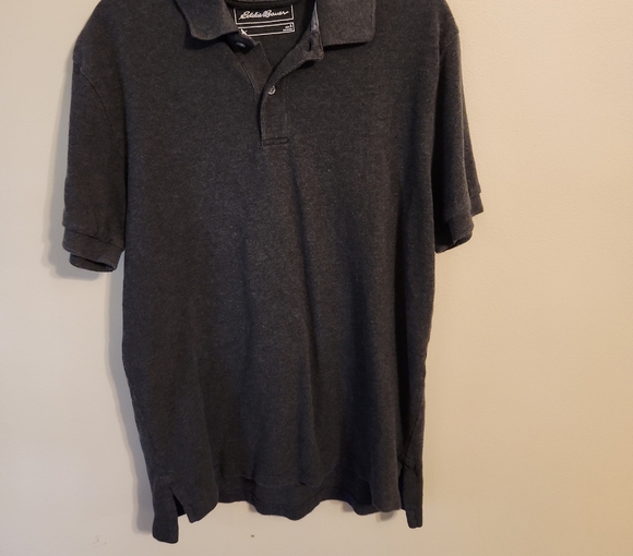 Eddie Bauer Men's Charcoal Polo Shirt - Picture 1 of 5